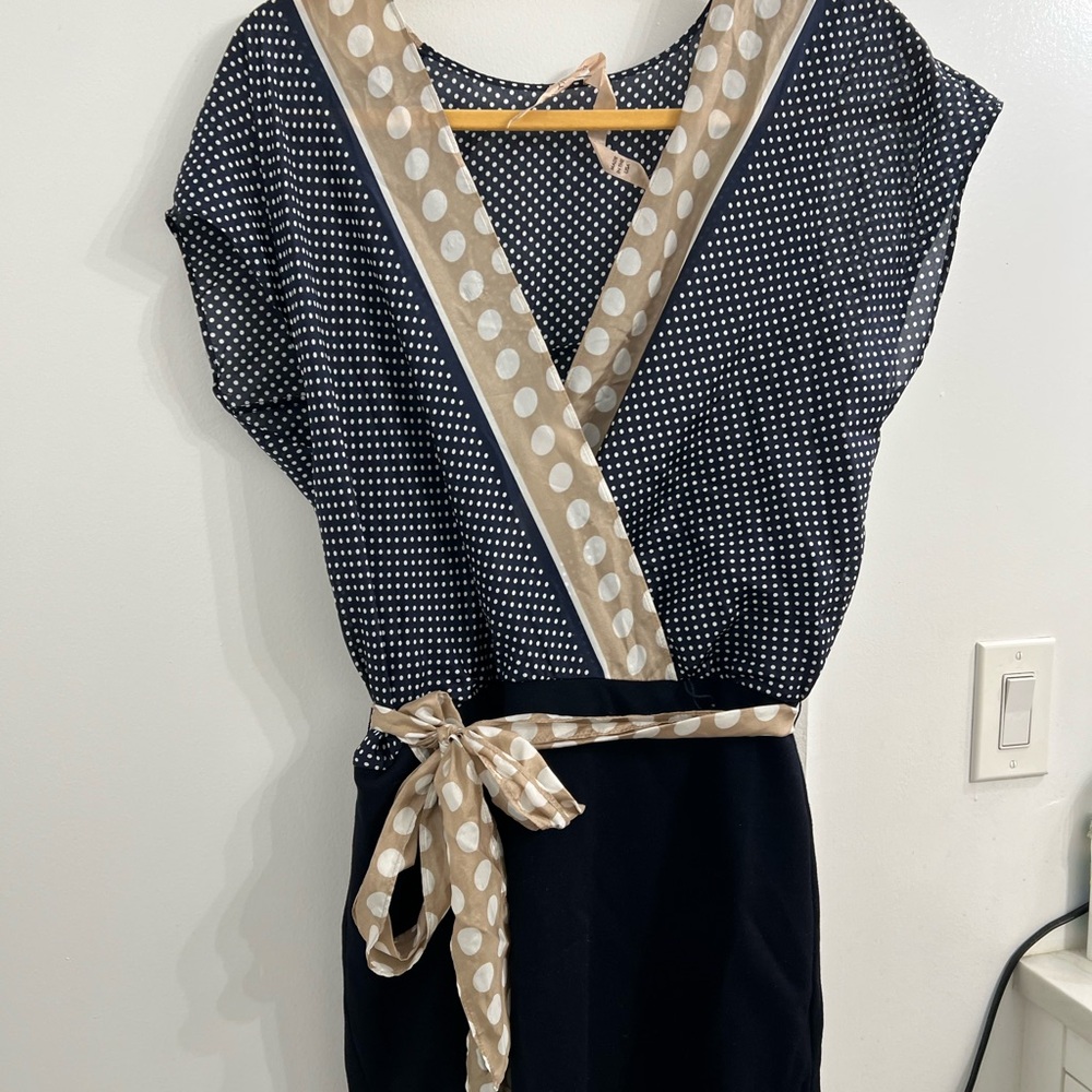 NEW Chic Polka Dot Wrap Dress Size Large